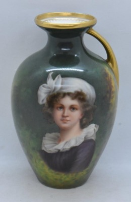 R.S. Prussia LeBrun II portrait 6" vase - 2