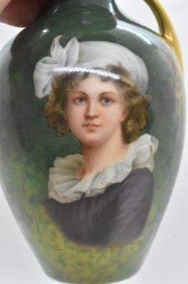 R.S. Prussia LeBrun II portrait 6" vase - 6