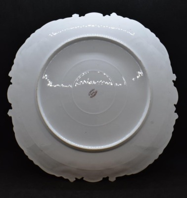 Mrkd. Germany Saxe Altenburg 12"d plate, floral design and border - 5