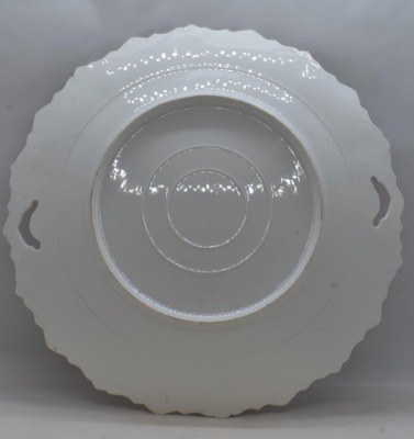 (2) R.S. Prussia 11"d cake plates decorated with florals: Icicle Mold, and Mold 98 - 5