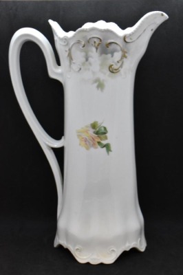 R.S. Prussia Mold 304 13" tankard, Poppies and Lily of the Valley, red mark - 3