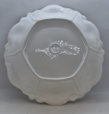 (2) R.S. Prussia 10"d bowls, Steeple Mold 2, floral decorations, circle mold marks - 5