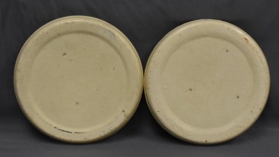 Pair of Roseville Juvenile Baby Plates: Chicks and Standing Rabbits - 4