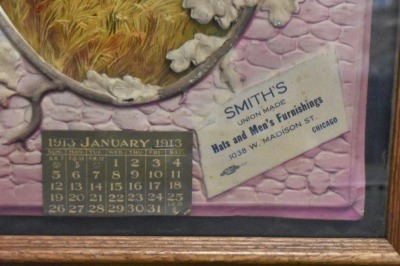 1913 advertising calendar Smith's Hats and Men's Furnishings (Chicago) - 3