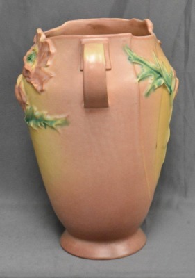 Roseville Poppy 875-10" vase, pink - 3