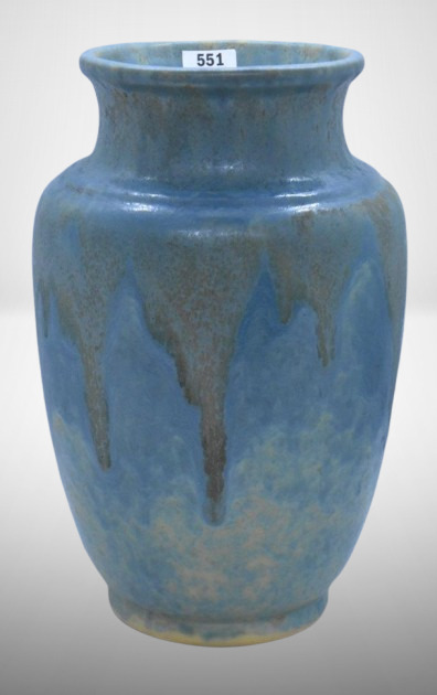 Roseville Carnellian II 314-9" vase, blue