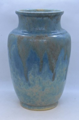 Roseville Carnellian II 314-9" vase, blue - 2