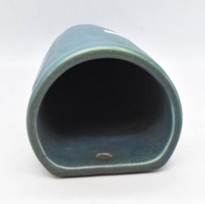 Rookwood #2107 9.5" wall pocket, blue/greens glaze, 1917 - 3