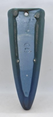 Rookwood #2107 9.5" wall pocket, blue/greens glaze, 1917 - 6