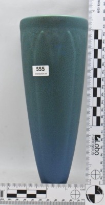 Rookwood #2107 9.5" wall pocket, blue/greens glaze, 1917 - 8