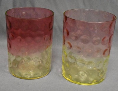 Victorian Amberina Thumbprint 6 pc. water set - 5