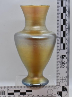 L.C. Tiffany gold Favrile vase, 6.75"t - 5