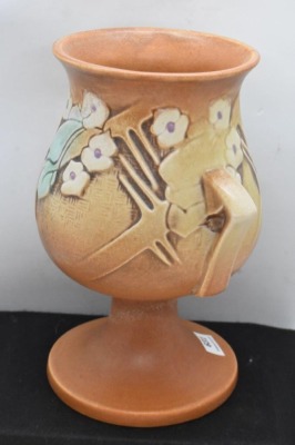 Roseville Clemena 122-7" vase, brown - 5