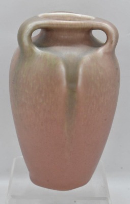 Rookwood #2428 tri-handled vase, 5.5" tall, 1926 - 2