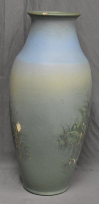 Weller Dickensware 16.5" vase, hunting dogs scene - 5