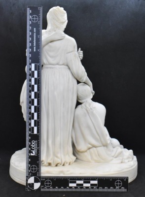 Parian "Naomi and her Daughter in Laws figural grouping, 13" tall - 6