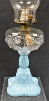 8.5" Bullseye Fine Detail No. 1 pedestal stand kerosene lamp - 5