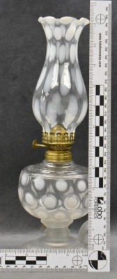 Venetian opalescent Coin Dot hand lamp, 12" - 11