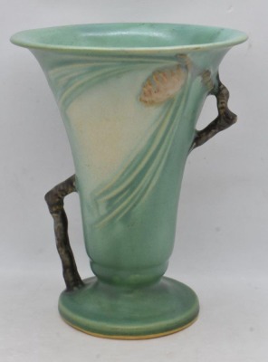 Roseville Pine Cone 906-6" vase, green - 3