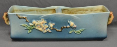 Roseville Apple Blossom 369-12" window box, blue - 3