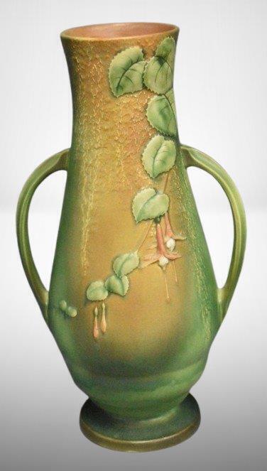 Roseville Fuchsia 905-18" floor vase, green