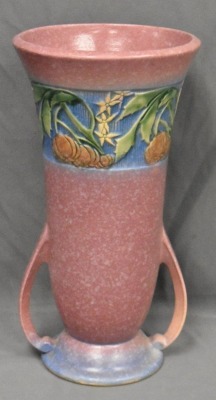 Roseville Baneda 593-8" vase, pink - 3