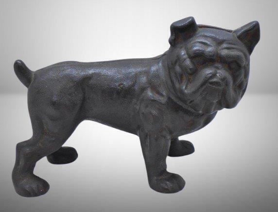 Cast Iron bull dog bank