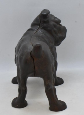 Cast Iron bull dog bank - 4