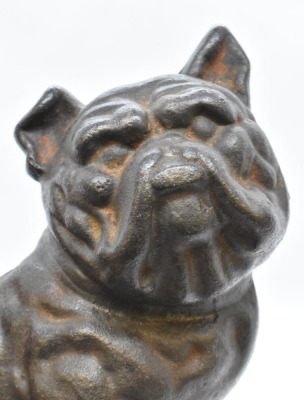 Cast Iron bull dog bank - 7