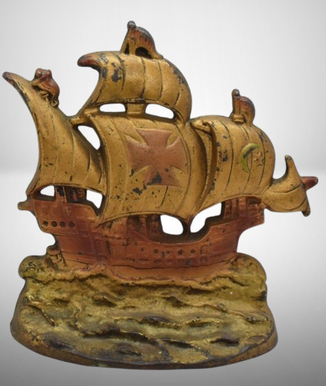 Cast Iron Ship 7" door stop