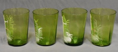 Mary Gregory 5 pc. water set, green - 10