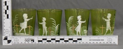 Mary Gregory 5 pc. water set, green - 14