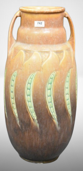 Roseville Falline 655-15" vase, brown