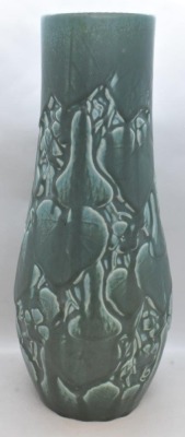 Mrkd. Rookwood Art Pottery 14" green vase, Shape No. 2997 - 2