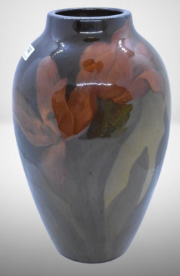 Mrkd. Rookwood standard glaze 9" vase, Shape No. 900B, floral design