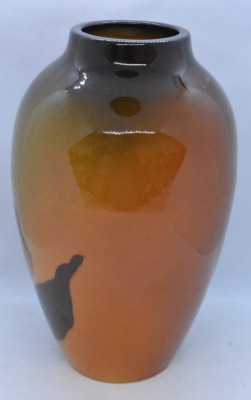 Mrkd. Rookwood standard glaze 9" vase, Shape No. 900B, floral design - 3