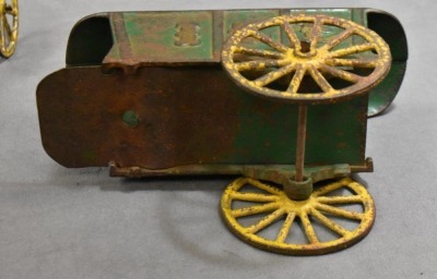 Kenton Cast Iron horse-drawn "Ice" wagon, 13"l - 8