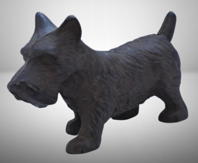 Cast Iron Scottie Dog door stop, 5" x 9"