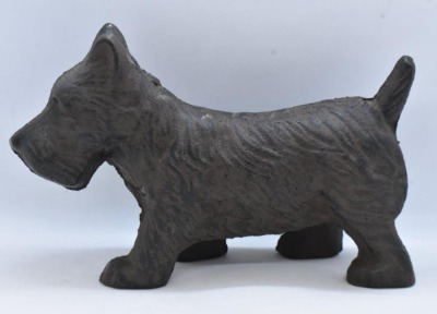 Cast Iron Scottie Dog door stop, 5" x 9" - 2