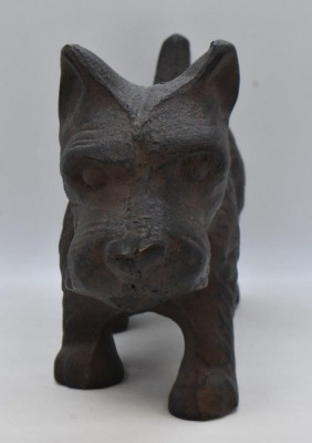 Cast Iron Scottie Dog door stop, 5" x 9" - 3