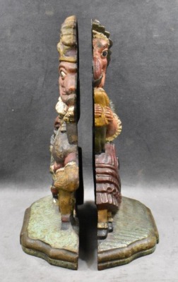 Cast Iron Punch and Judy door stops, 12"t - 4