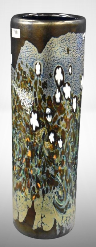 Mrkd. Waterford Evolution 15" vase by Robert Held, Moon and Stars