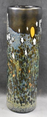 Mrkd. Waterford Evolution 15" vase by Robert Held, Moon and Stars - 3