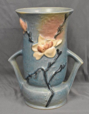 Roseville Magnolia 95-10" vase, blue - 3