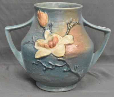 Roseville Magnolia 91-8" vase, blue - 3