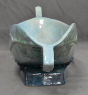 Roseville Wincraft 228-12" console bowl, turquoise/ blue - 4