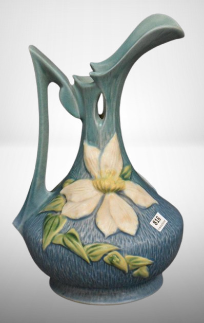 Roseville Clematis 17-10" ewer, blue