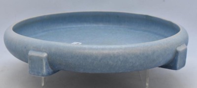 Roseville Rozane Pattern buttressed 395-9" bowl, lt. blue - 4