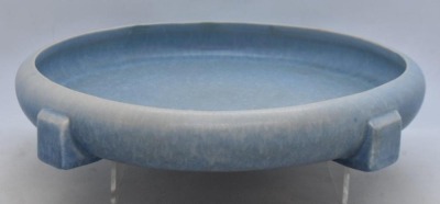 Roseville Rozane Pattern buttressed 395-9" bowl, lt. blue - 5