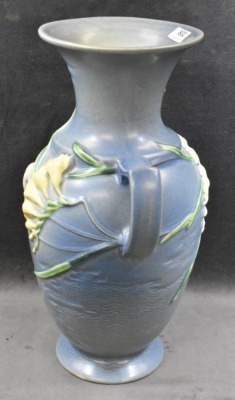 Roseville Freesia 127-12" vase, blue - 2